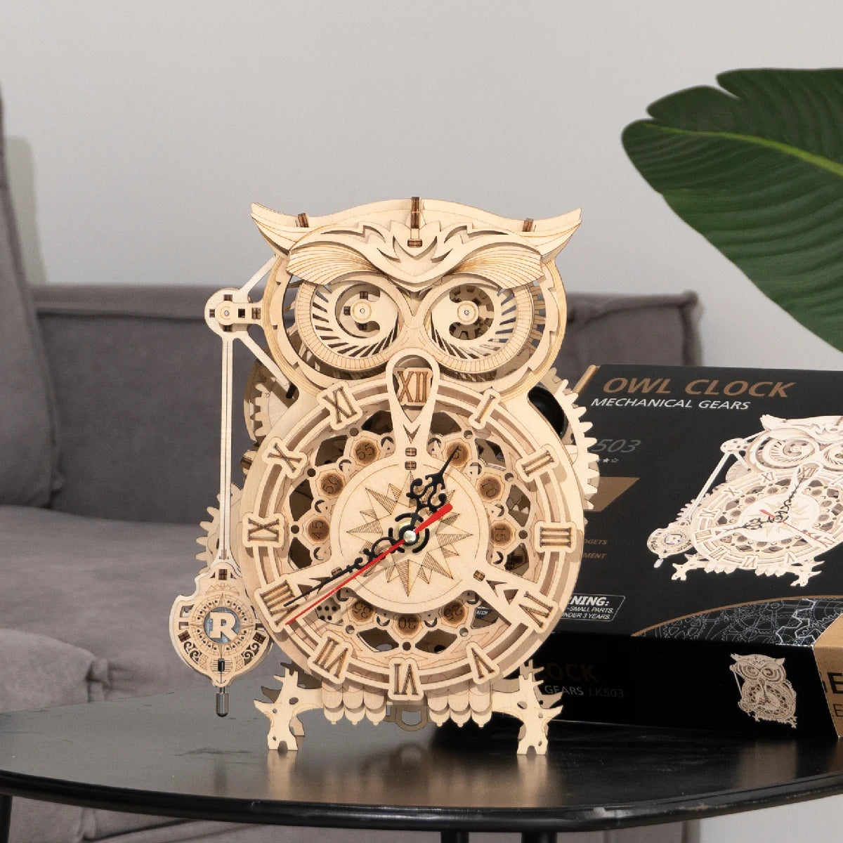 Robotime Rokr 161pcs Creative DIY 3D Owl Clock