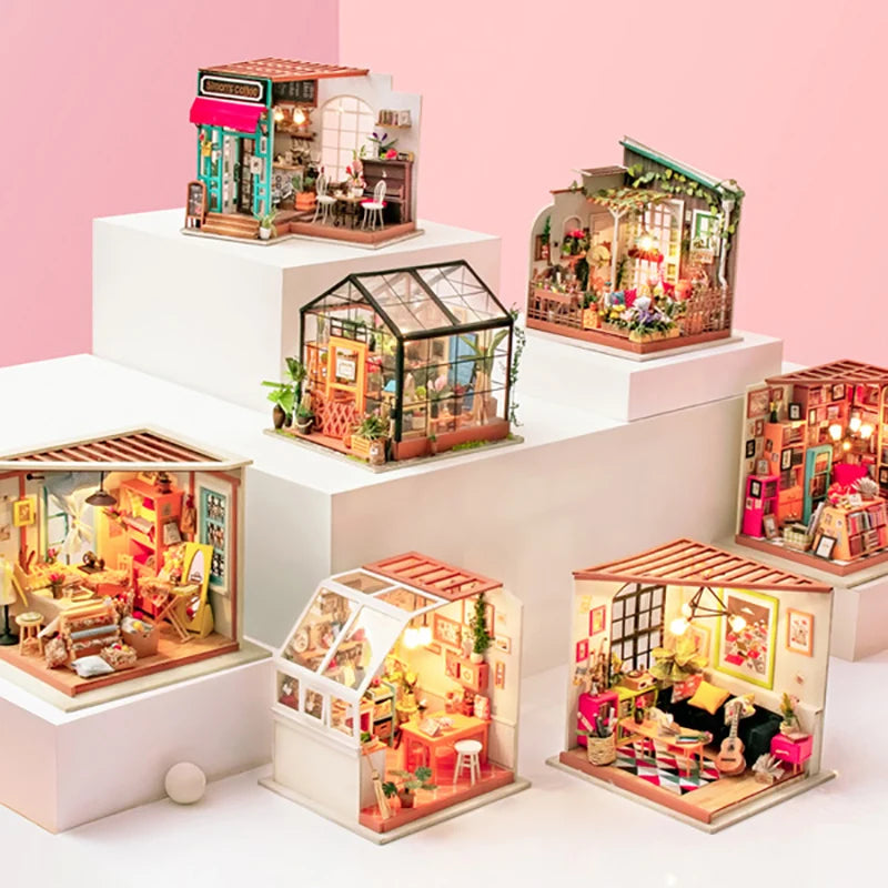 Robotime Rolife DIY Wooden Miniature Dollhouse Greenhouse