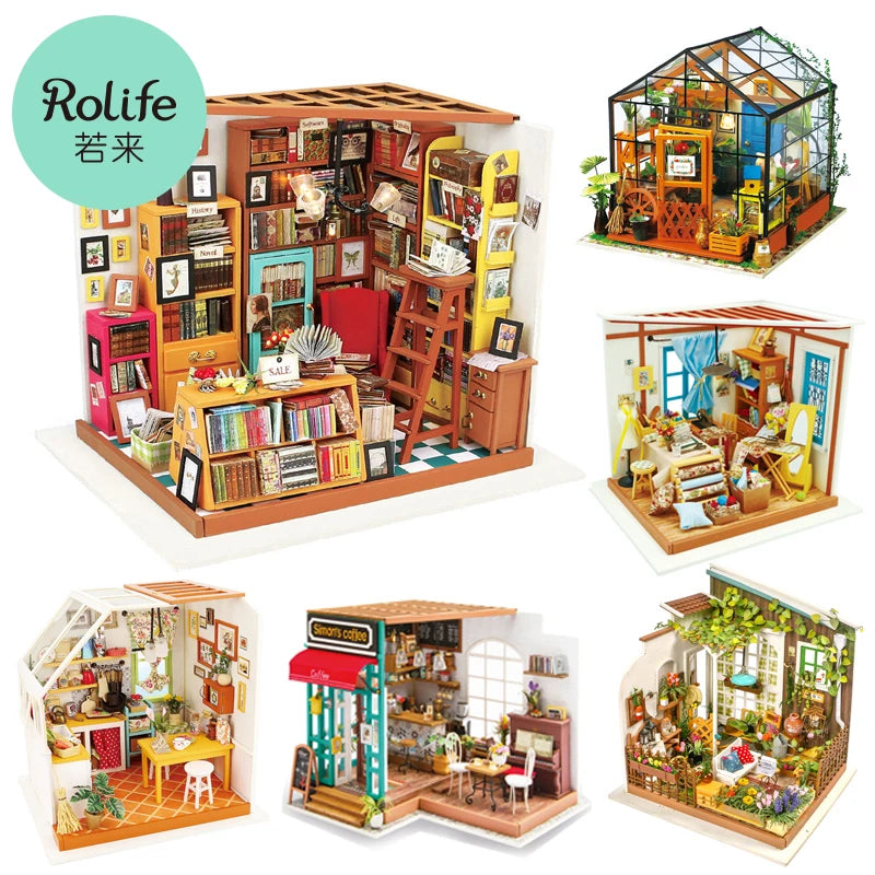 Robotime Rolife DIY Wooden Miniature Dollhouse Greenhouse