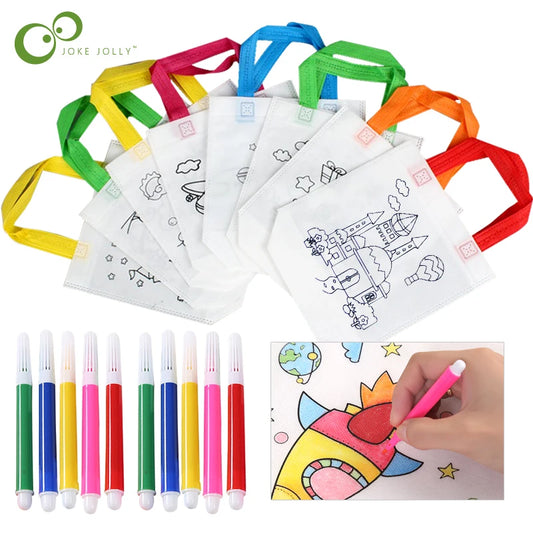 20pcs DIY Graffiti Bag with Coloring Markers