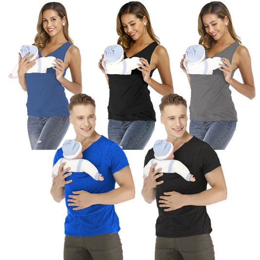 Safety Kangaroo Pocket T-Shirt Baby Carrier Summer P