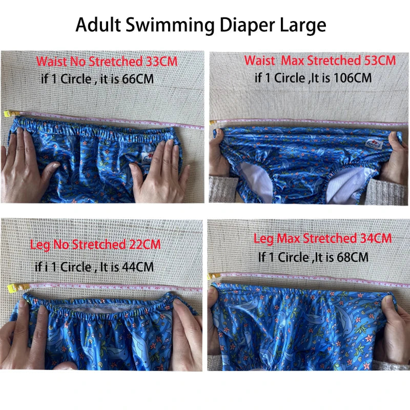 1PC Large Size Waterproof Adult Nappy Pool Diapers