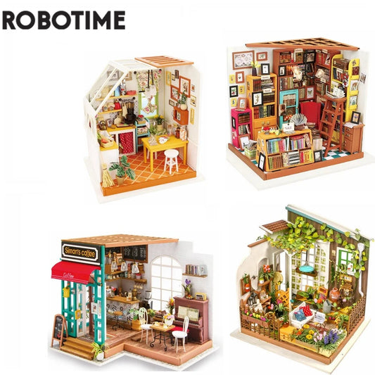 Robotime DIY House with Furniture Study Room