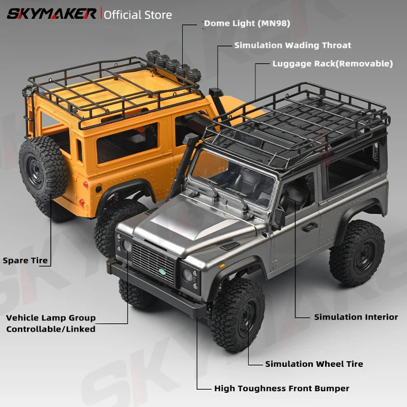 New MN99s MN98 1:12 MN Model RTR Version RC Car 2.4G 4WD