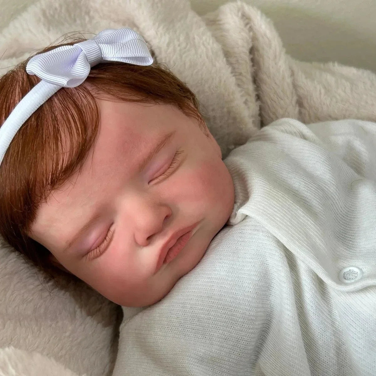 48cm Reborn Baby Doll Rosalie with Rooted Hair Eyelashes