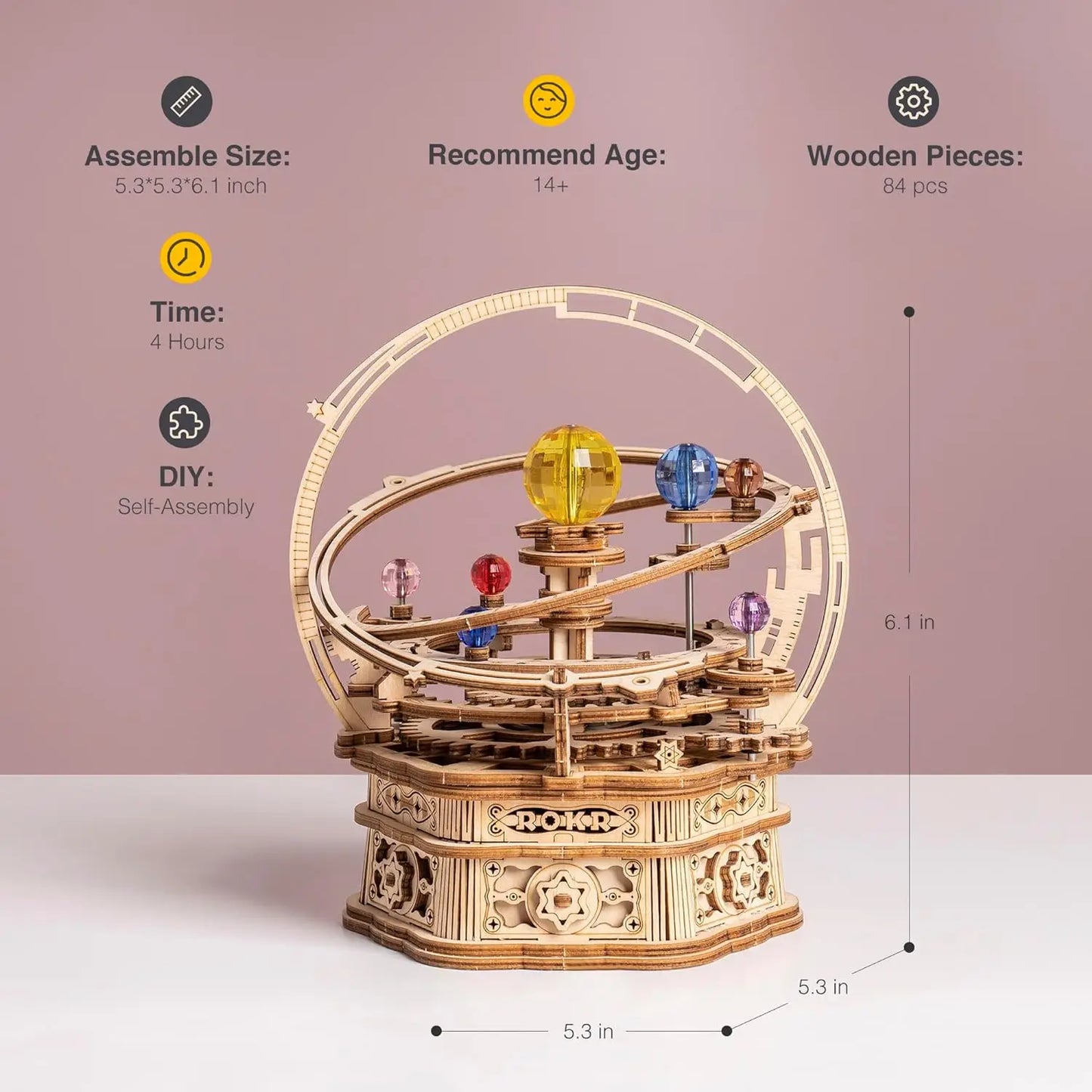 ROKR Rotating Starry Night Mechanical Music Box