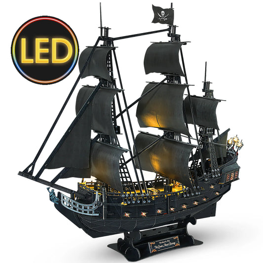 CubicFun 3D Puzzles 293Pcs Queen Anne Revenge Pirate Ship