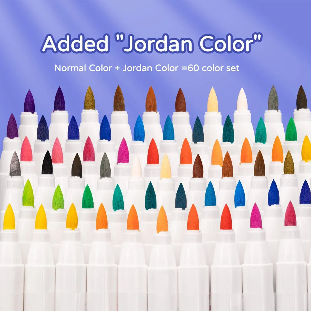 18/24/36/84 Colors Acrylic Marker Set Brush Pens