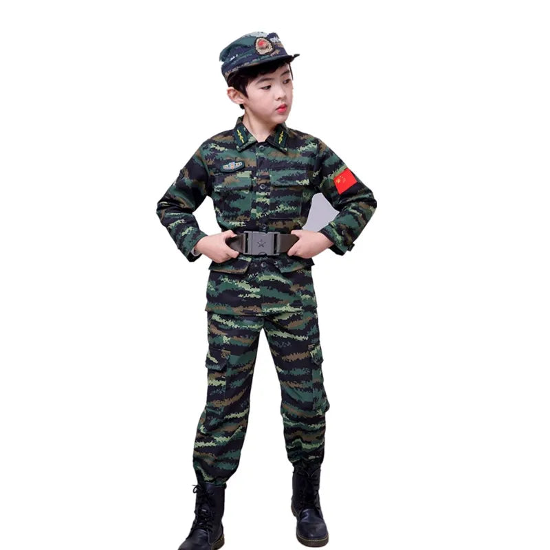 Camo Trooper Soldier Army Costume Outfit for Kids, Halloween Dress Up