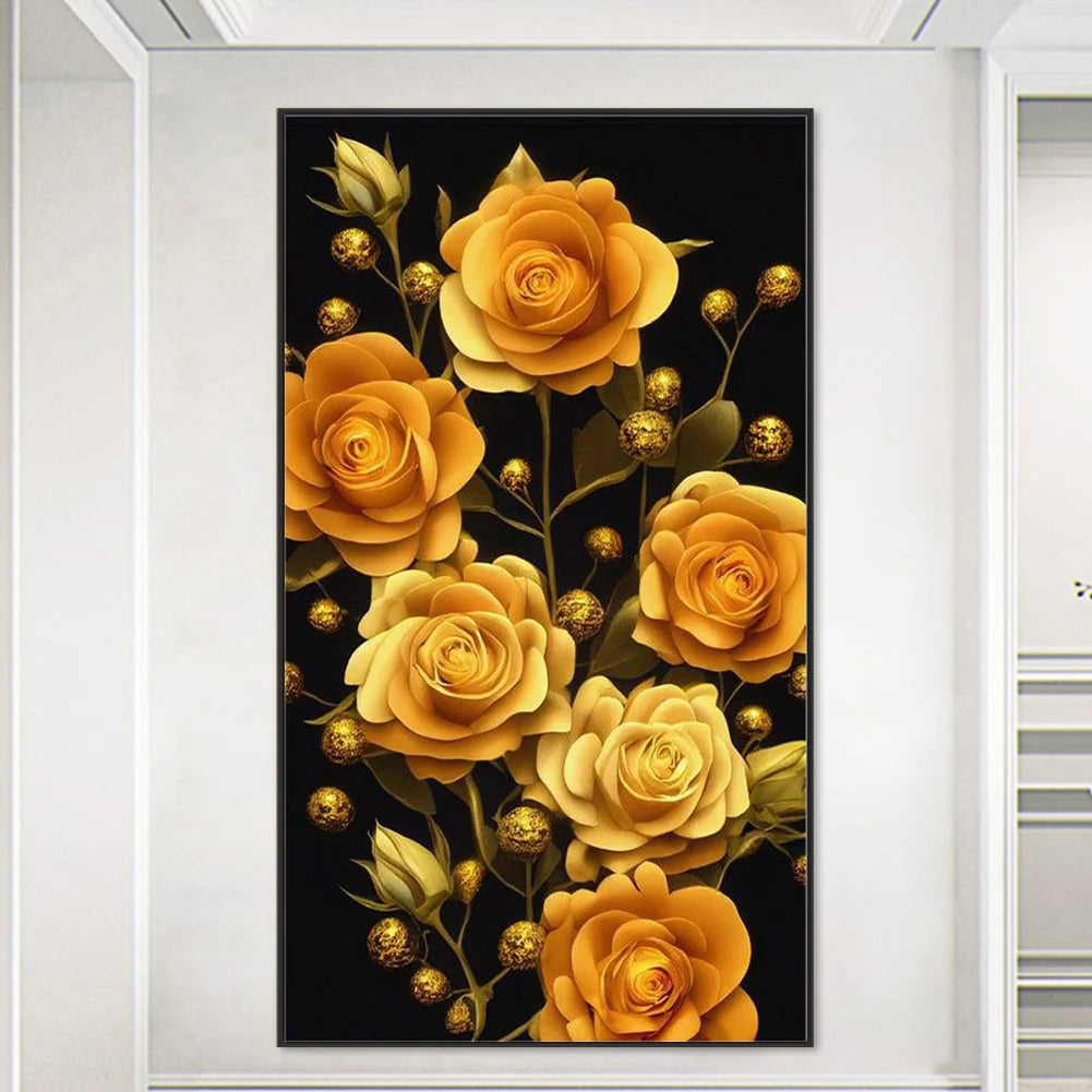 40*70cm 5D DIY Diamond Red Rose Flower Painting