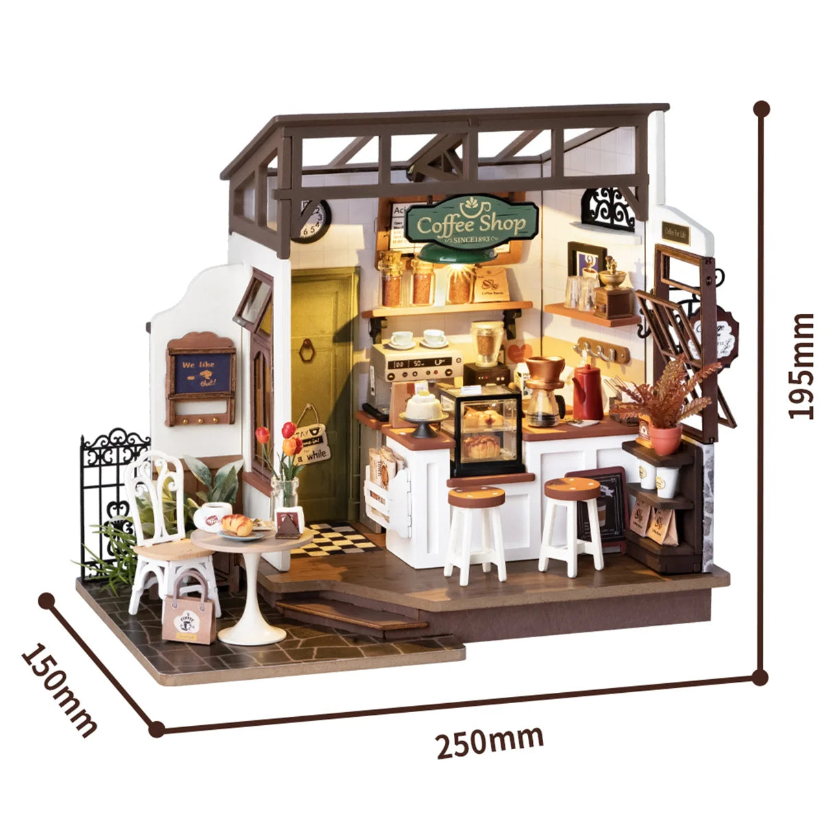 Rolife DIY Mini Dollhouse No 17 Cafe Model Kit