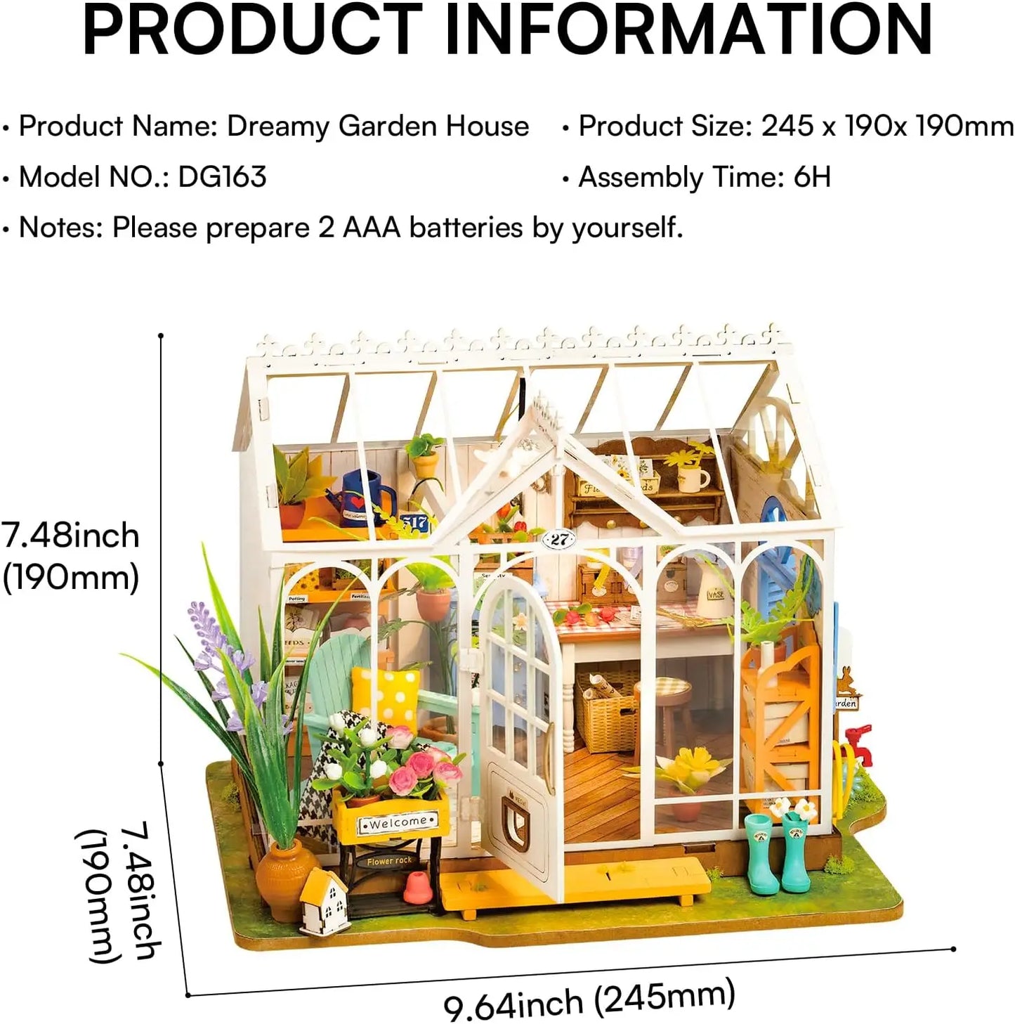 Robotime Rolife Dreamy Garden House 3D Puzzle