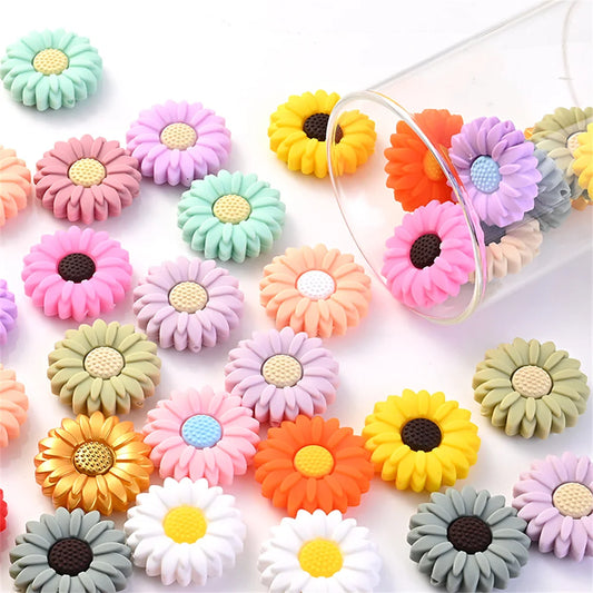 10pcs/lot 20mm Baby Silicone Bead Flower