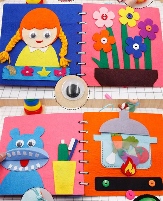 Cloth Book Toddler Montessori Toys DIY Craft