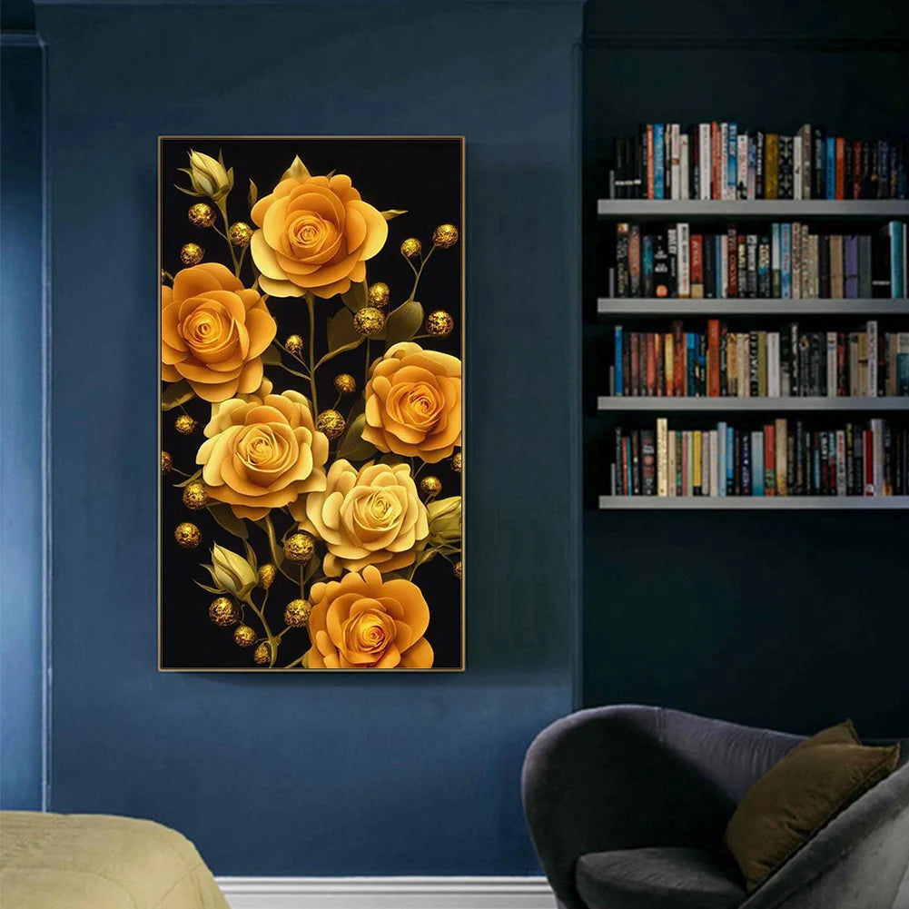 40*70cm 5D DIY Diamond Red Rose Flower Painting