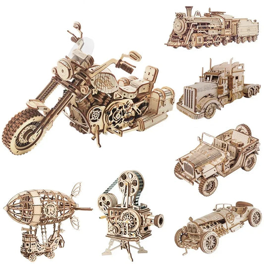 Robotime ROKR DIY 3D Wooden Puzzle Gear Model Building Kit Toys