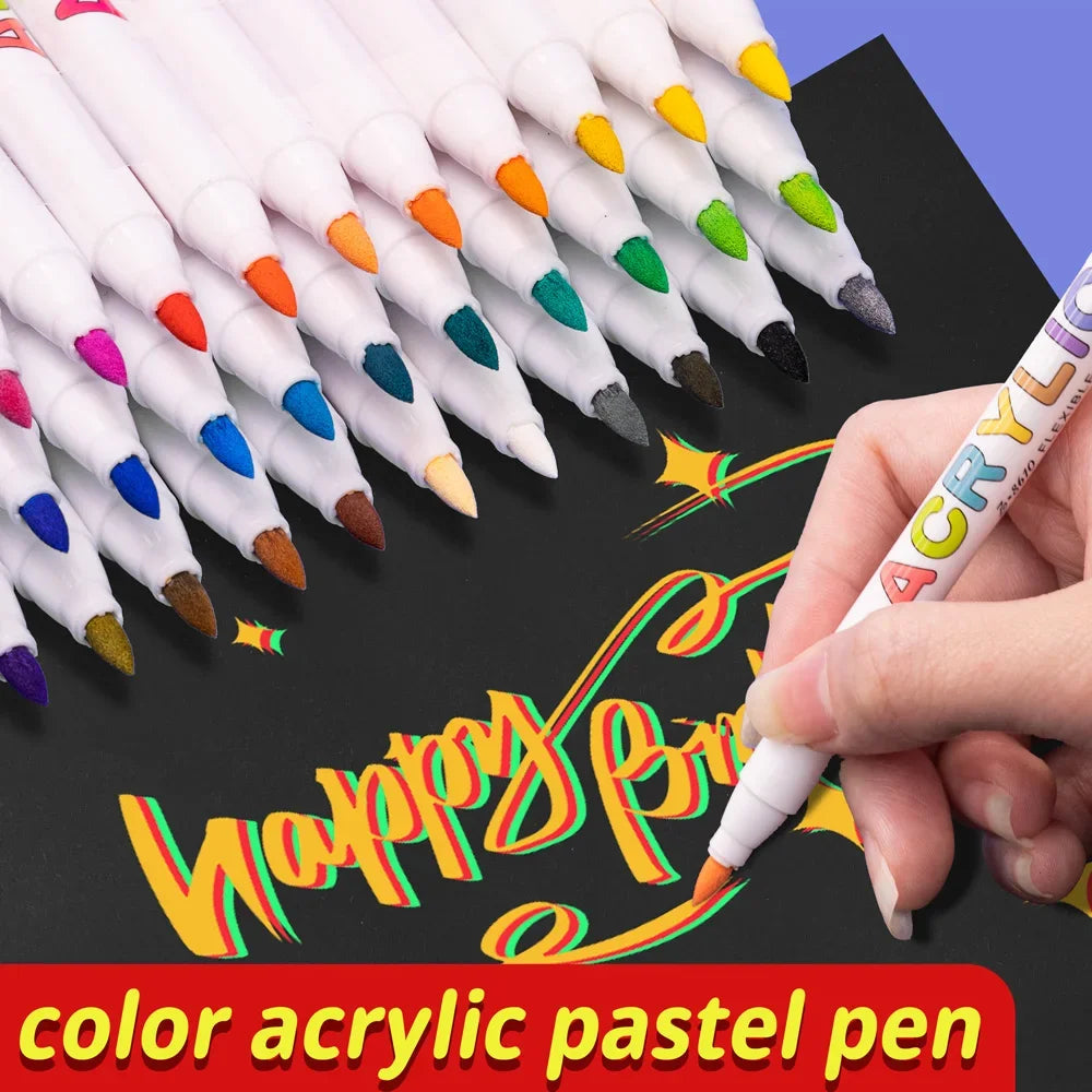 18/24/36/84 Colors Acrylic Marker Set Brush Pens