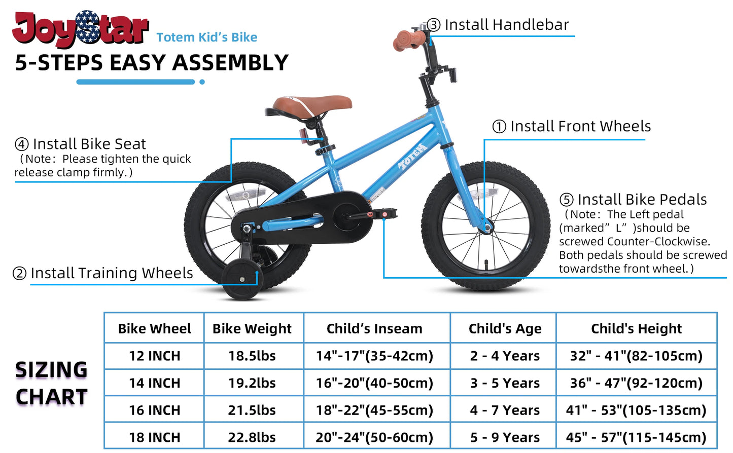 Kids Bike For Boys And Girls Ages 2-9