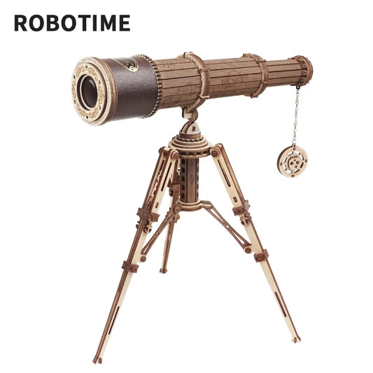 Robotime Rokr 1:1 DIY 314pcs Telescopic Monocular Telescope Wooden