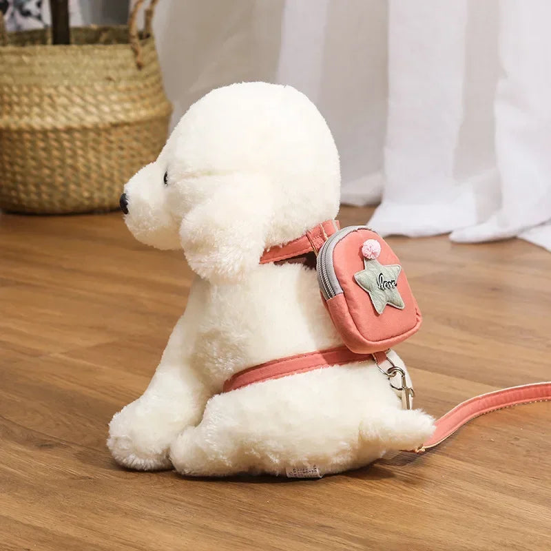 Pet Dog Leash Backpack Chest Strap Teddy